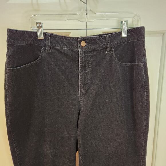 Talbots women's 16W Black Heritage Corduroy Pants Cotton Spandex Blend - Picture 2 of 8
